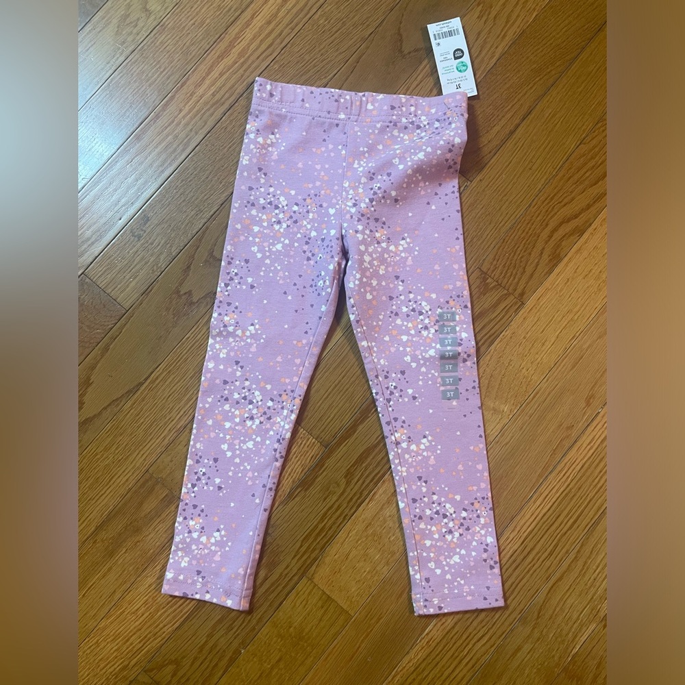 OshKosh B'gosh Purple heart‎ Leggings 3T NWT